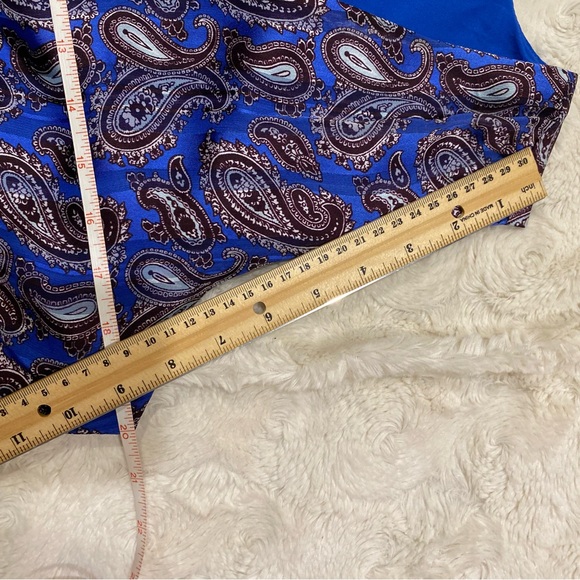 Banana Republic Elegant Blue Paisley Maxi Dress size Large - Picture 6 of 7